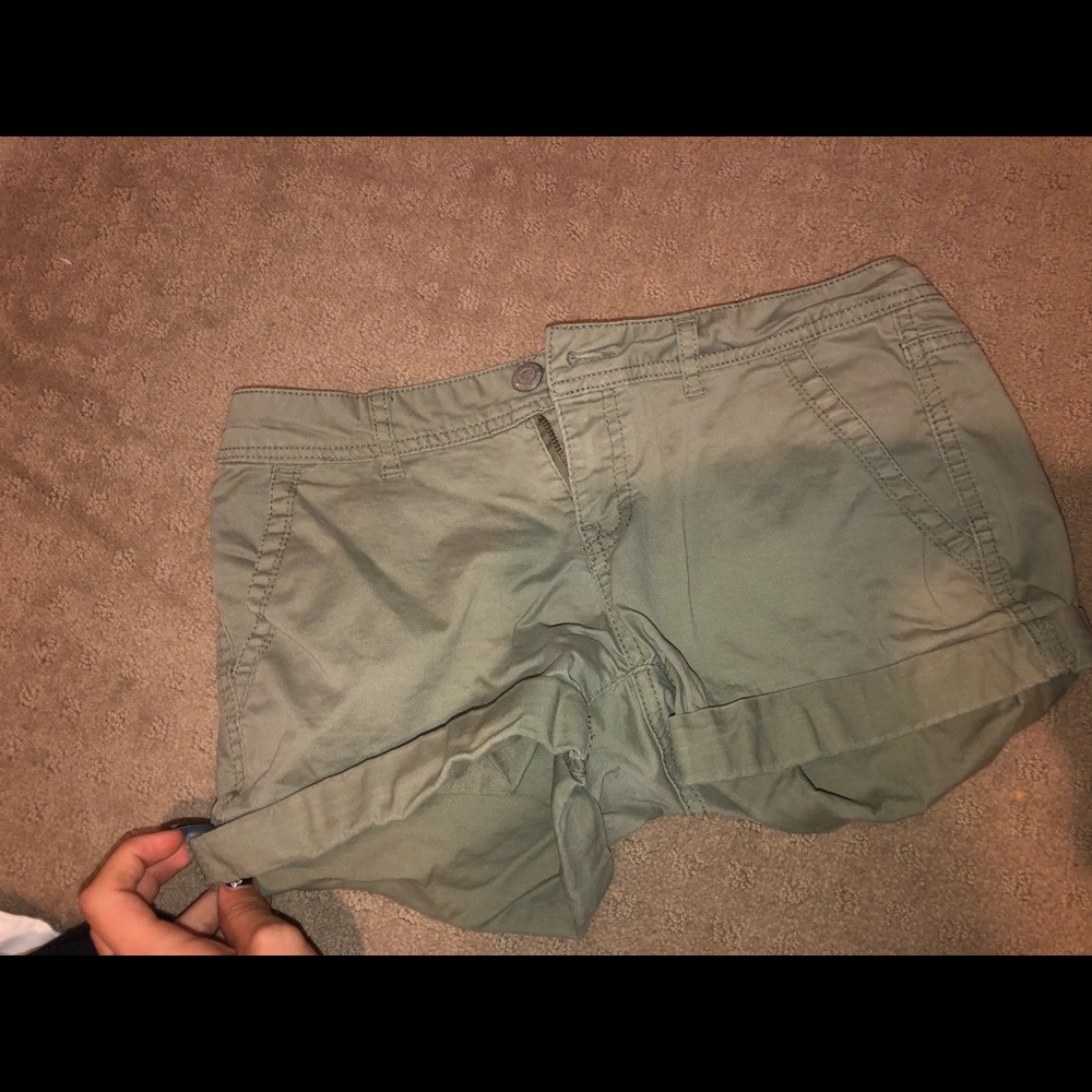 Army green shorts